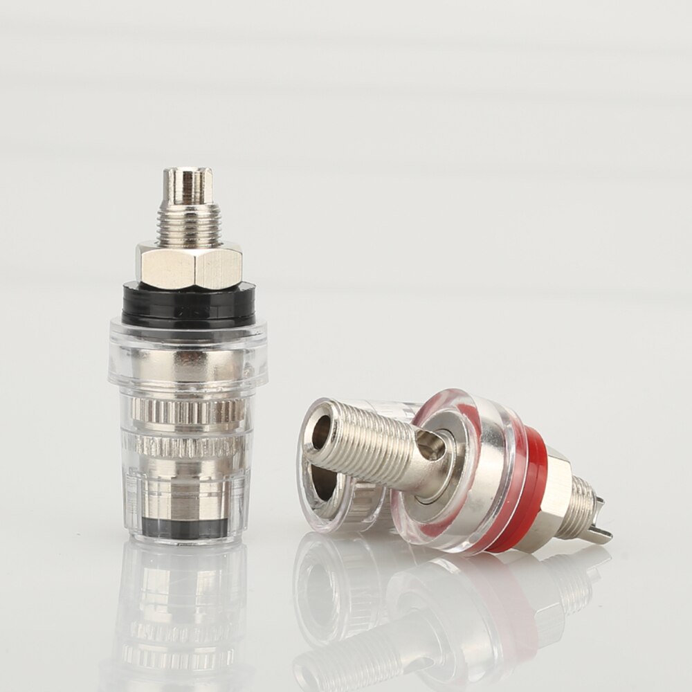 4 stücke Hohe Leistung rhodiniert Bindung Post für Verstärker Lautsprecher 4mm Banane stecker stecker