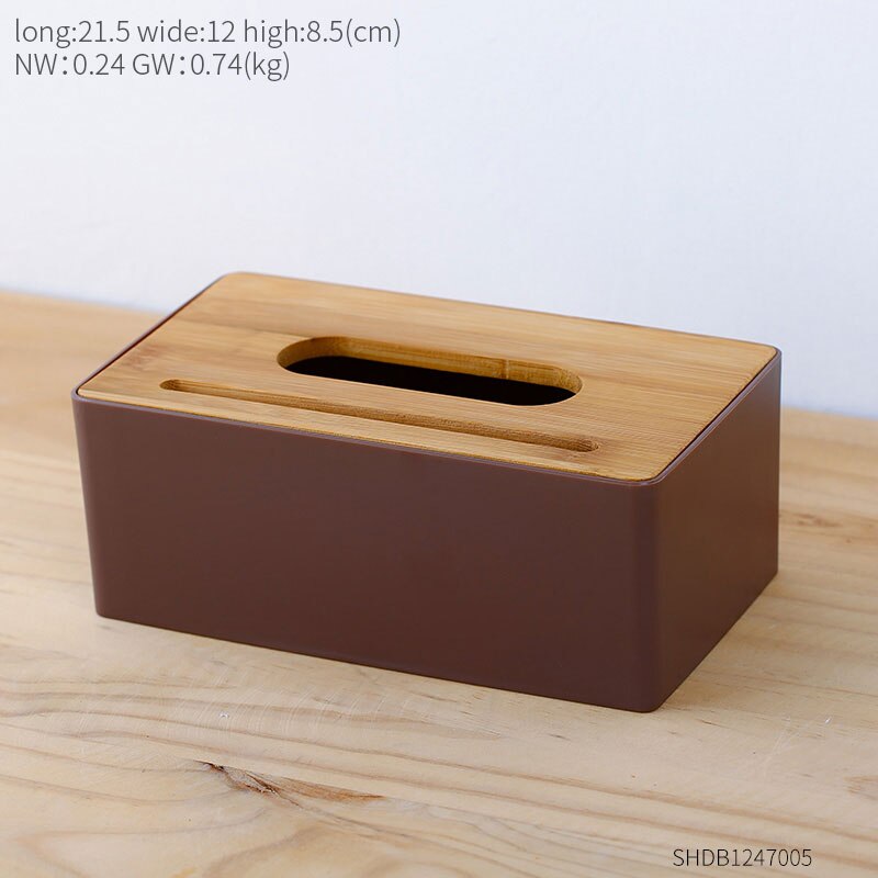 Nordic Tissue Box Multifunction Tissue Holder Decorative Tissue Boxes Living Room Bedroom Study Desk Decoration Accessories: A-brown