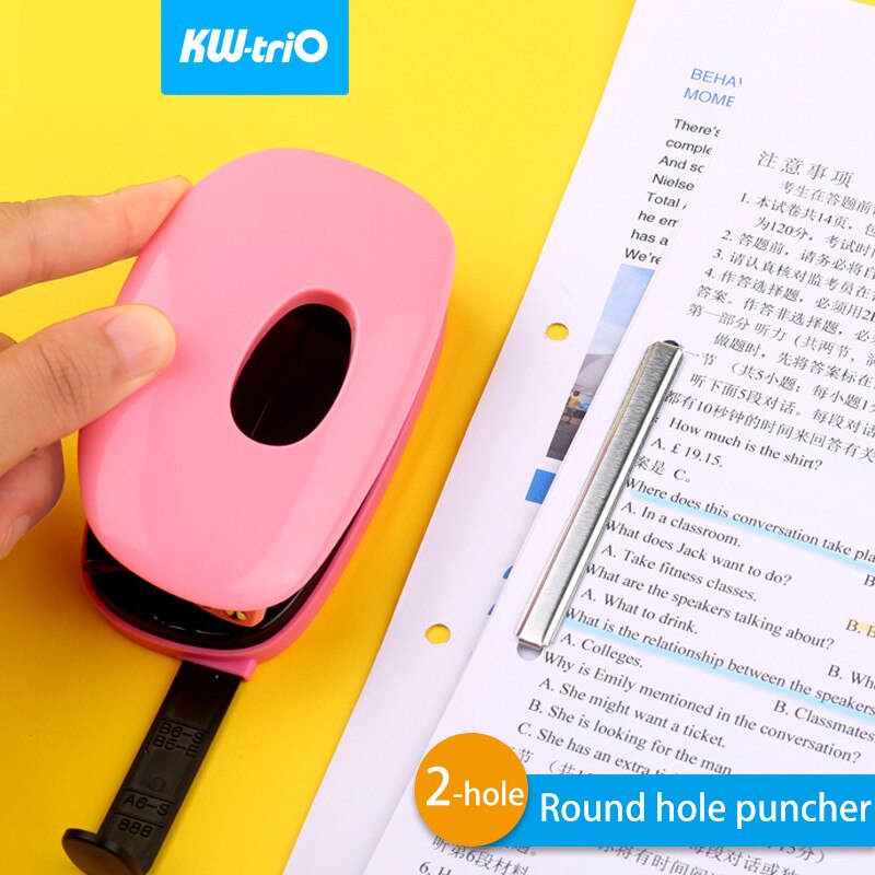 KW-triO 2-Hole Paper Punch Notebook Round Hole Puncher DIY A4/A5/A6/B5/B6 Paper Drilling Book Puncher Office Supplies