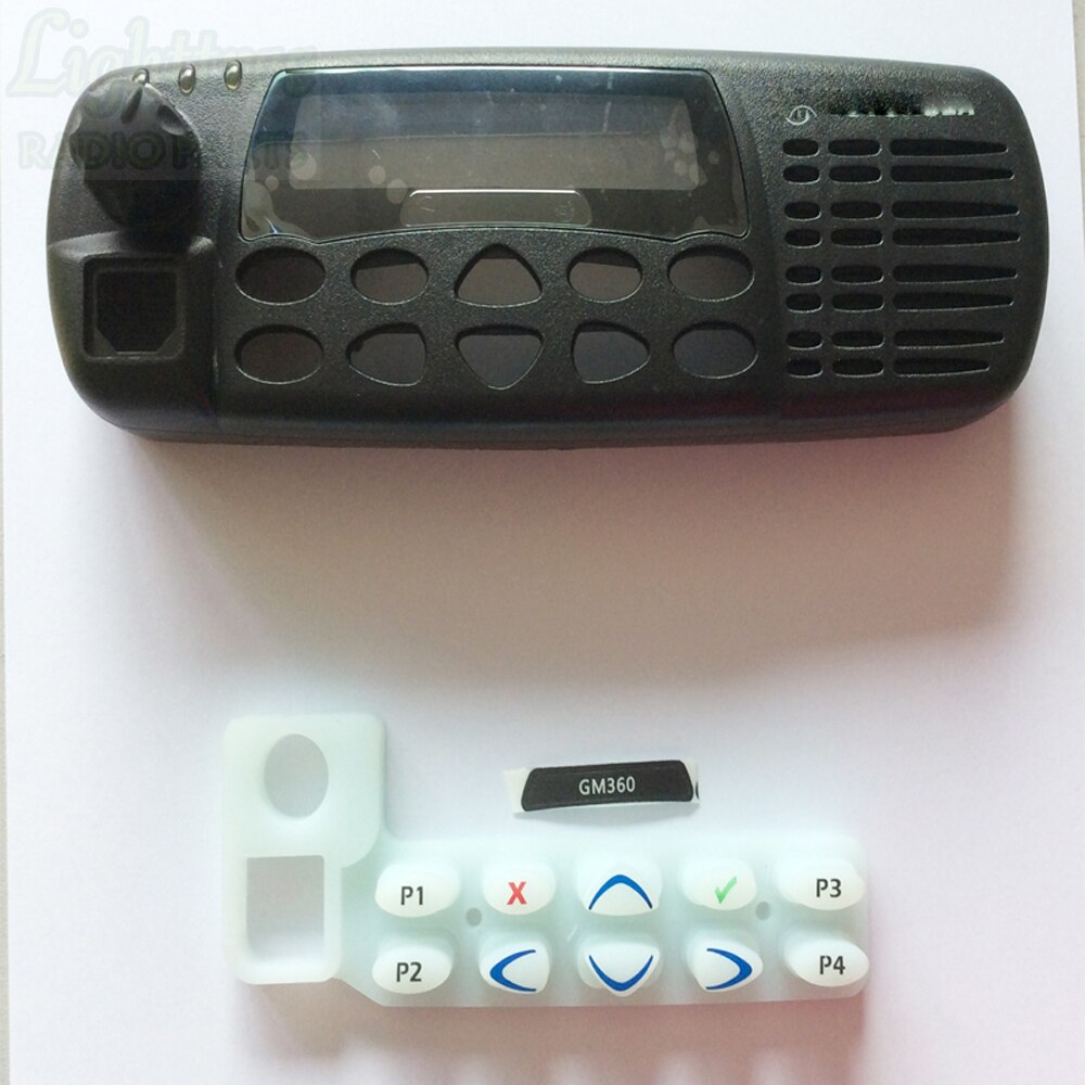 2 sæt x tophus kabinet til motorola  gm360 reparationsdele tastatur og knap medfølger