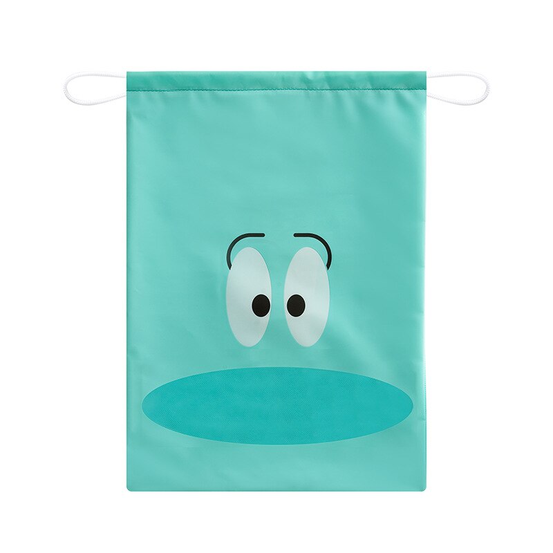 Waterproof Shoes Bag Pouch Storage Travel Bag Portable Tote Drawstring Bag Organizer Cover Non-Woven Laundry Dustproof Cover: green