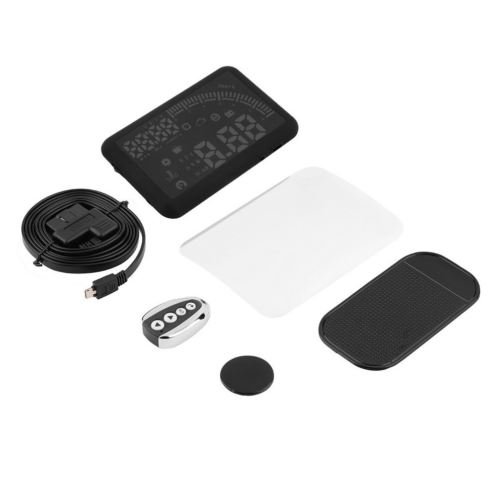 Head UP HUD Time Display High Brightness Remote Control Over Speed Indication