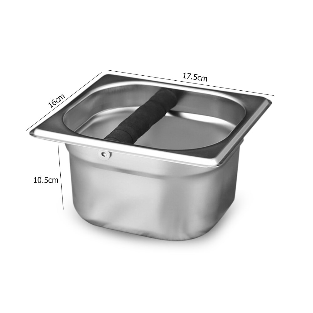 Stainless Steel Coffee Powder Residue Knock Box Coffee Grounds Grind Bucket Coffee Recycling Bucket Grind Trash Bin