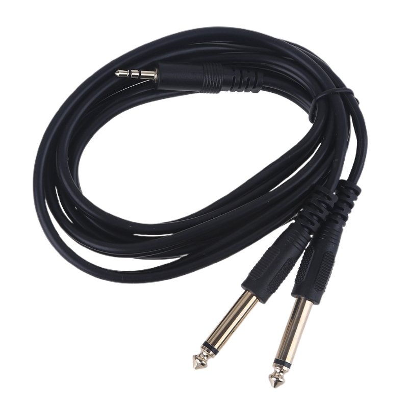 Doppio cavo da 6.35mm maschio da 1/4 "mono Jack a Jack stereo da 1/8" 3.5mm