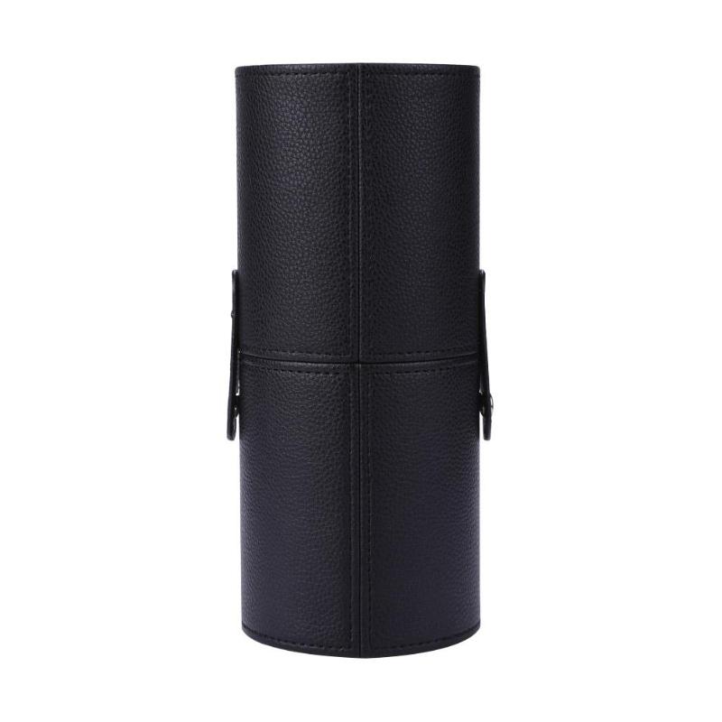 Tragbare PU Leder machen-hoch Pinsel Halfter Reise Kosmetische Stifte Lagerung Tasse fallen Schönheit Stifte Schönheit Organizer Kasten fallen Für Pinsel: Schwarz