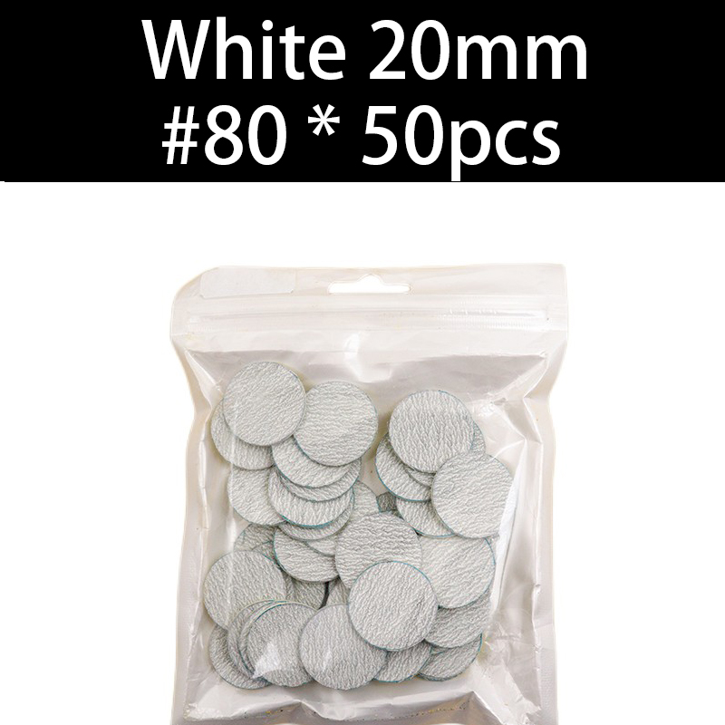 ~ papier abrasif blanc 50/pièces pédicure outils de soins des pieds 15mm 20mm 25mm 35mm foret à ongles disque disque Salon callosités remplaçable: kaki foncé