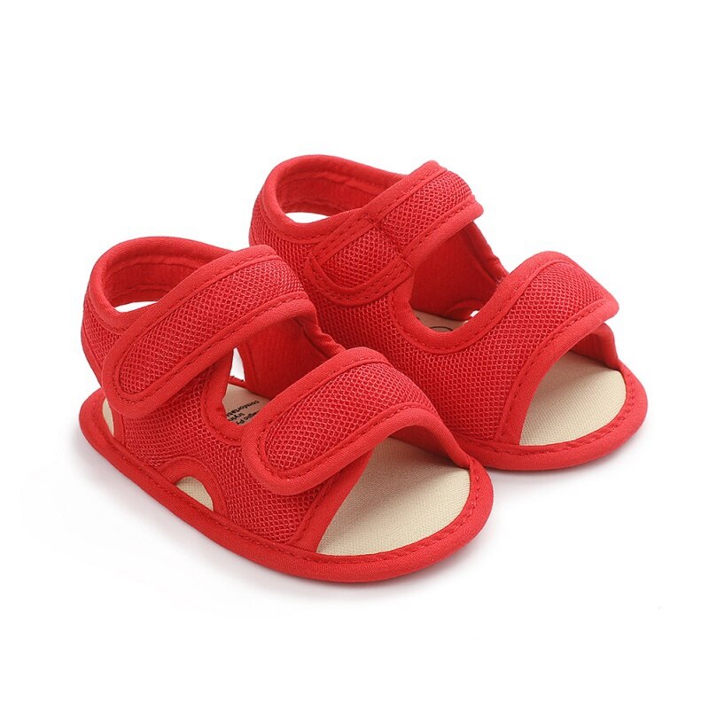 Sandales d'été antidérapantes respirantes pour bébés garçons et filles de 0 à 18 mois, chaussures à semelles souples creuses: R / 0-6 mois