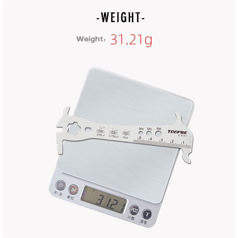 Mountain Bike Chain Measuring Ruler Wear Measuring Device Measuring Chain Ruler Caliper Inspection Tool