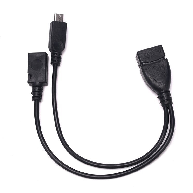 2 in 1 otg micro usb host power y splitter usb adapter naar micro 5 pin mannelijke vrouwelijke kabel