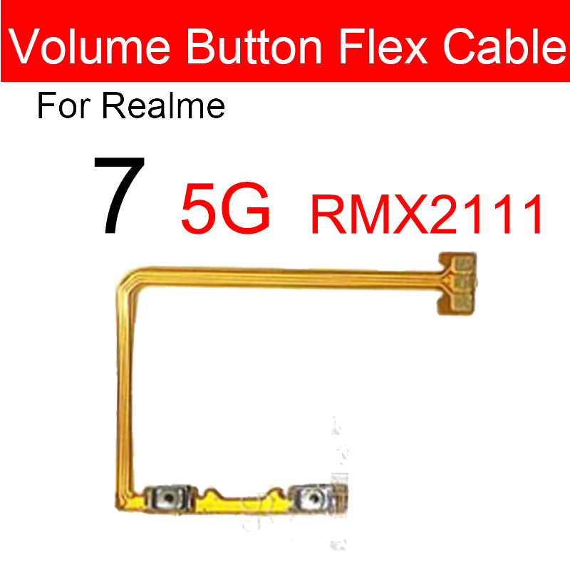 Przyciski regulacji głośności przewód kabel dla Oppo Realme 7 7i 7zawodowiec 8 8S 5G boczne klawisze głośności przewód elastyczny płaski mini spust części zamienne: 7-5G Volume