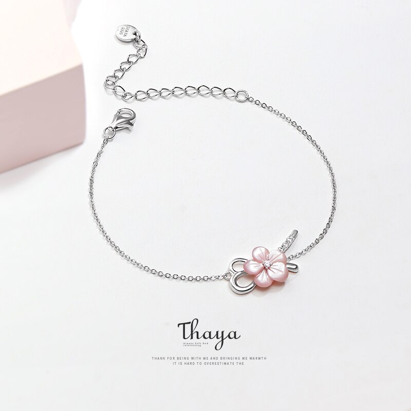 Thaya Rosa Weiße Blume Sets Natürliche shell 925 Sterling Silber Ohrringe Halskette Armband Sets für Frauen Schmuck