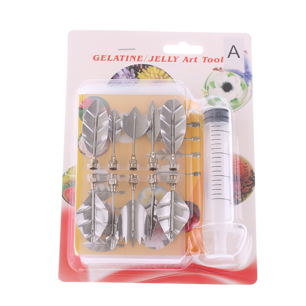 10 kpl/setti käytännöllinen gelatiini taideneulatyökalut gracilaria jelly 3d jello kakkutyökalu