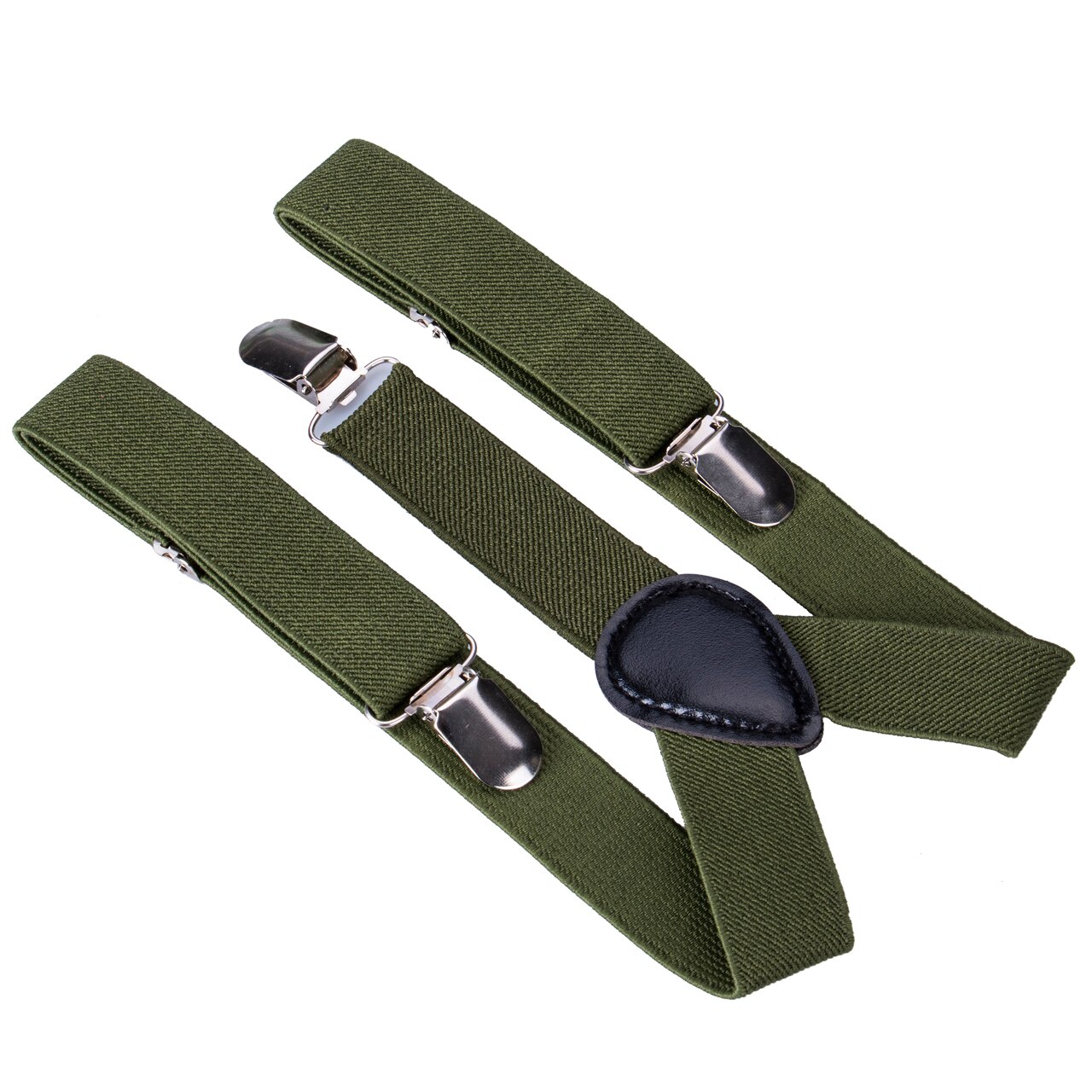 Bebê meninos meninas clip-on suspensor y-back criança suspensórios elásticos 8 cores acessórios gerais: Army Green