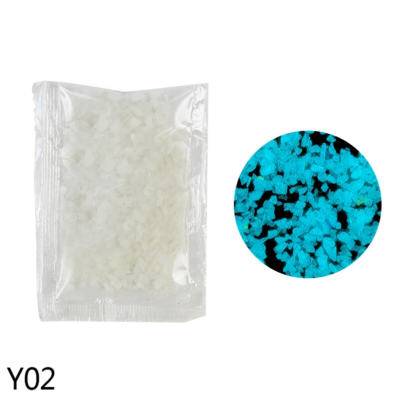 10/30g lysende sandstein fluorescerende grus glød i mørk uteplass hagedekorasjon gjør-det-selv stjerneklar ønsker flaske fisketank ornamenter: 10g / Y02