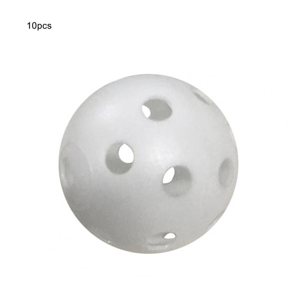 Balles de Practice de Golf, 10 pièces, en plastique, résistantes à l&#39;usure, pour entraînement en arrière-cour, 2 couleurs: WHITE