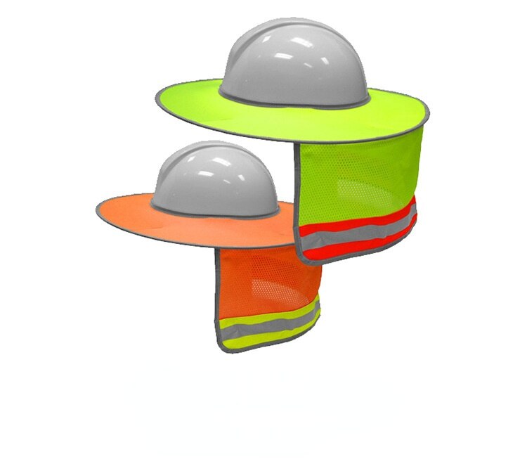 Parasole per lavori all'aperto, casco di sicurezza, protezione per il collo, striscia riflettente, casco protettivo, scudo, cappello solare