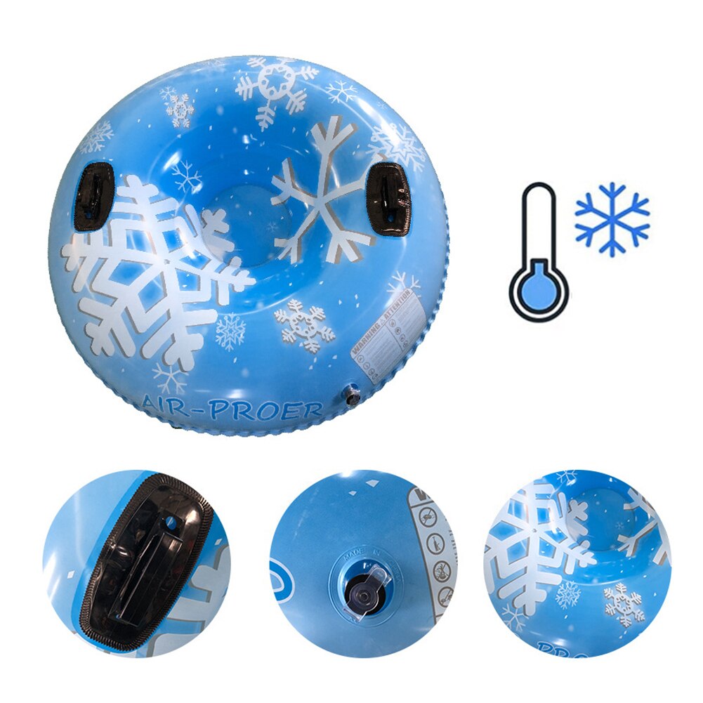 47inch Inflatable Snow Tube Winter Sports Adults Outdoor Entertainment Freeze Resistant PVC For Kids Snowboard With Handles