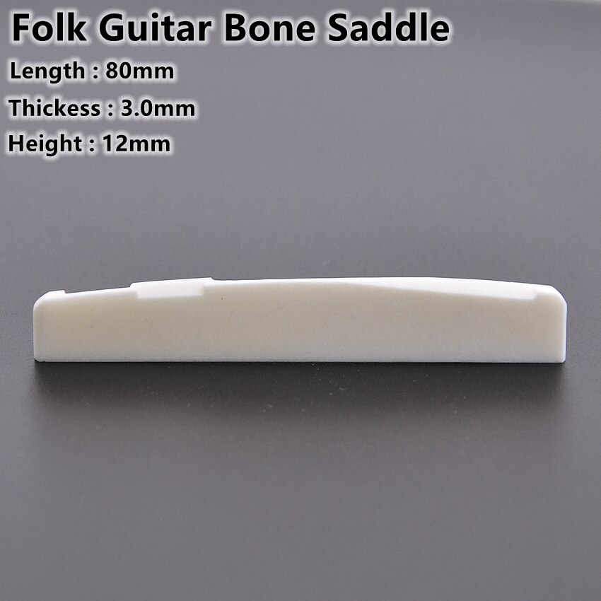 1pc 6 String Guitar Bone Nut and Bridge Saddle Made of Real Bone for acoustic/ electric guitar parts and accessories: Light Grey