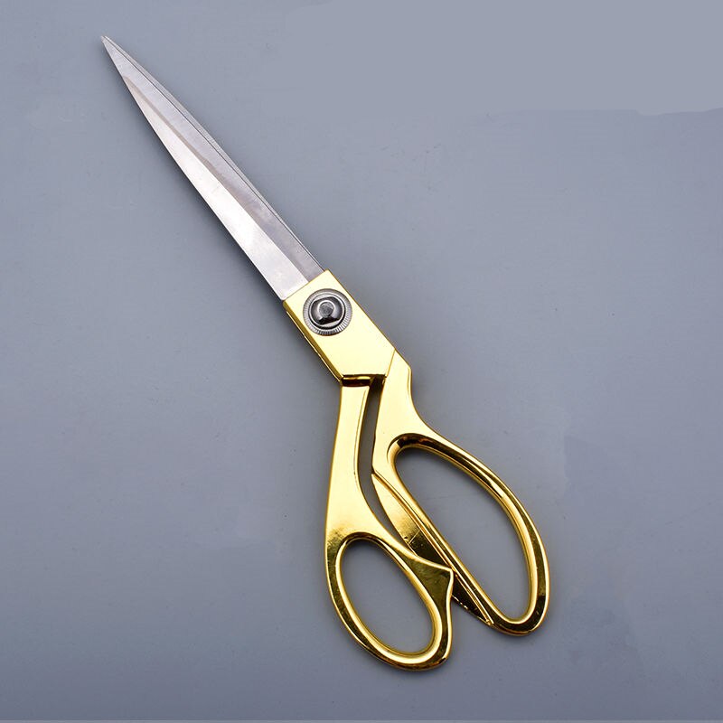 10.5 ''Goud Naaien Textiel Leer Kleermakerij Schaar Cut Craft Bekleding Denim Stof Cutter Tailor Shear Pinking Tool: Goud