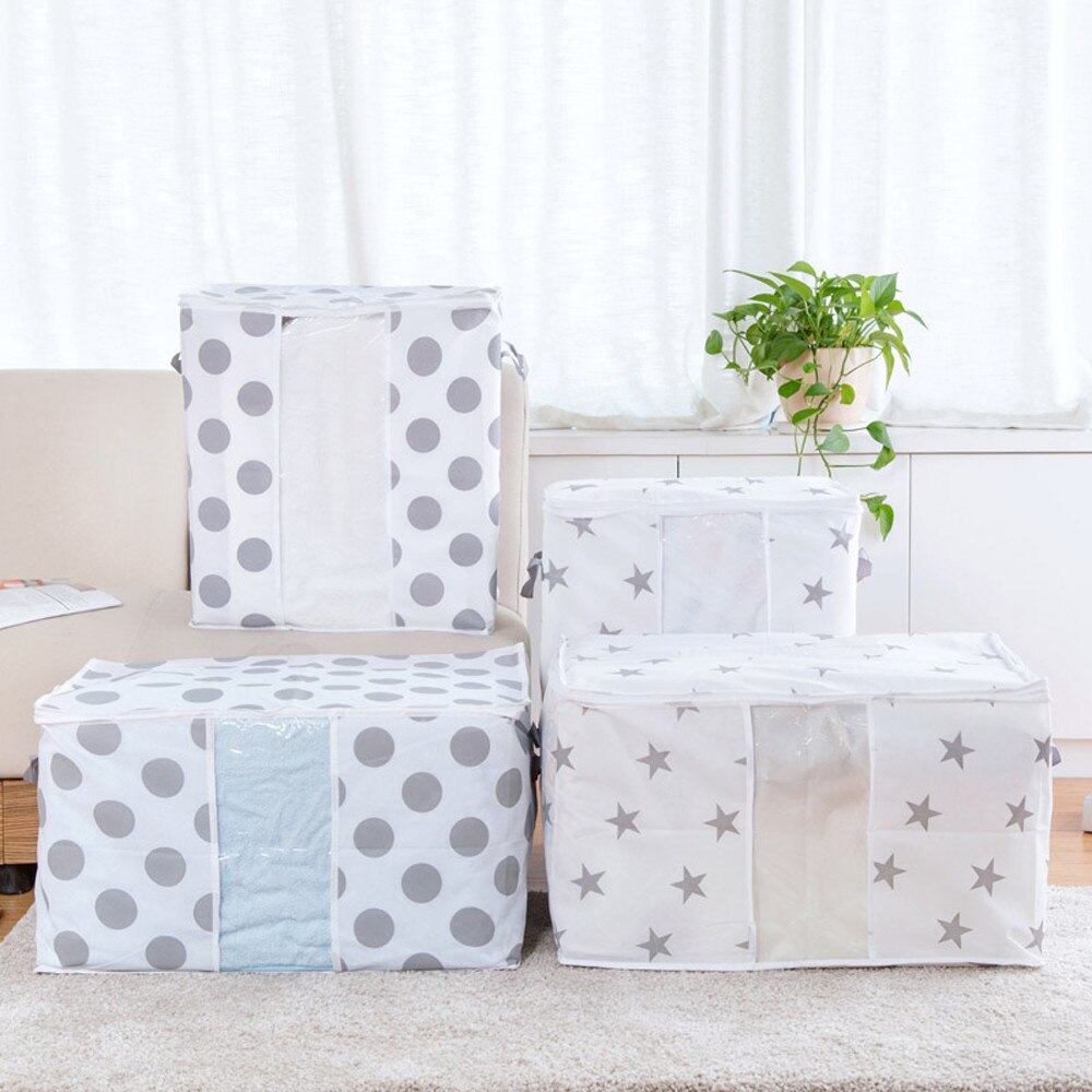 Foldable Storage Bag Breathable Clothes Blanket Quilt Closet Sweater Organizer Box Pouches under bed storage rangement vetement