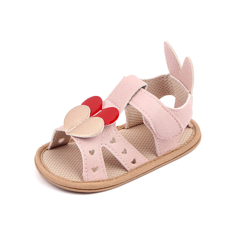 Kleinkind Baby Mädchen SandalsToddler Sommer Schuhe neugeboren Bebes Sandales Gummi Sohle, einzig, alleinig Schuhwerk Pro 1 Jahr niedlich Herz Sandalen: Rosa / 13-18 Monate