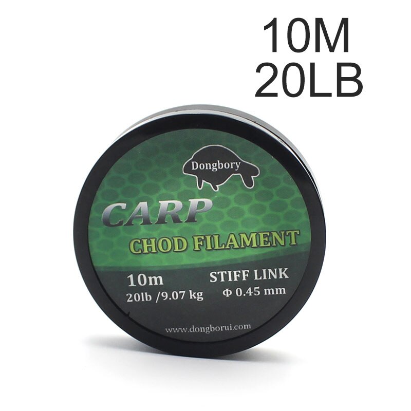 10m Karpfen Angelschnur Monofile Fluor Linie Chod Filament Kohlenstoff Faser Karpfen Linie Für Haar Anlagen Angeln Zubehör: 20LB