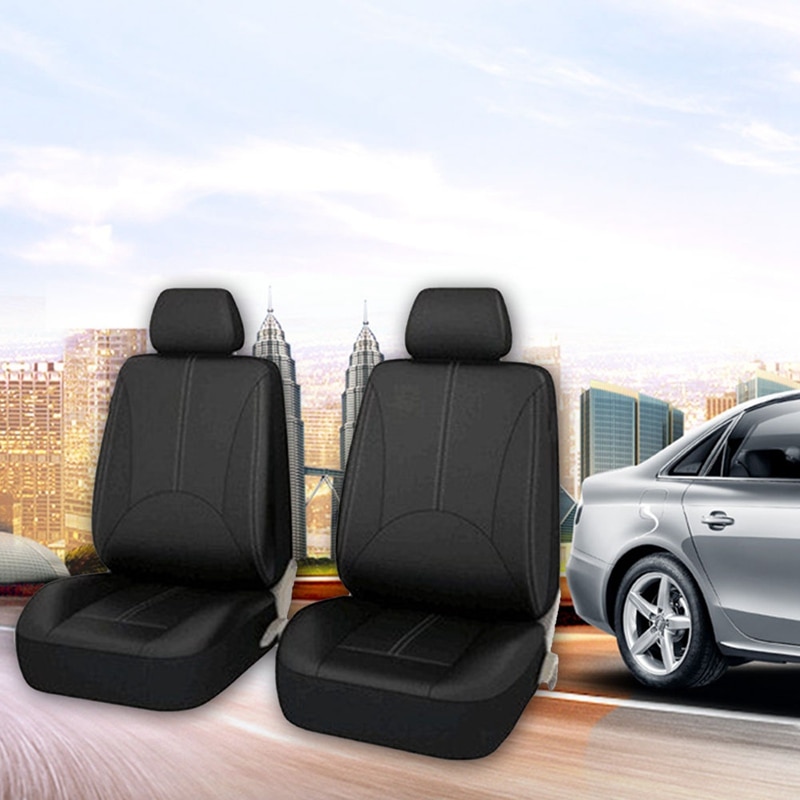 Universele Auto Pu Lederen Voorzijde Auto Stoelhoezen Terug Emmer Auto Bekleding Auto Interieur Auto Seat Protector cover