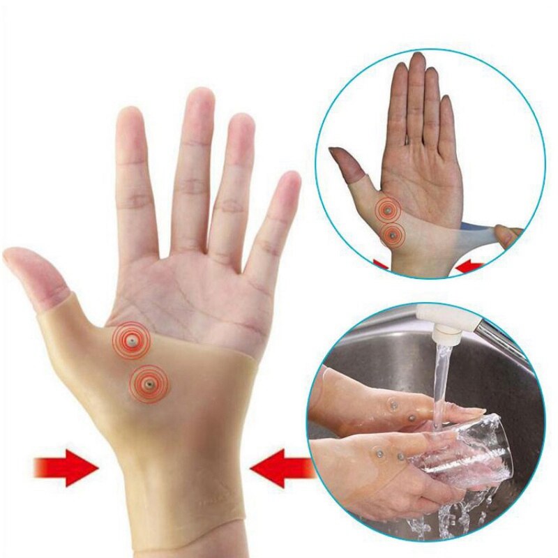 Gants de poignet de thérapie magnétique gants de soutien de pouce de main Gel de Silicone gants de soulagement de douleur de Massage de correcteur de pression d'arthrite