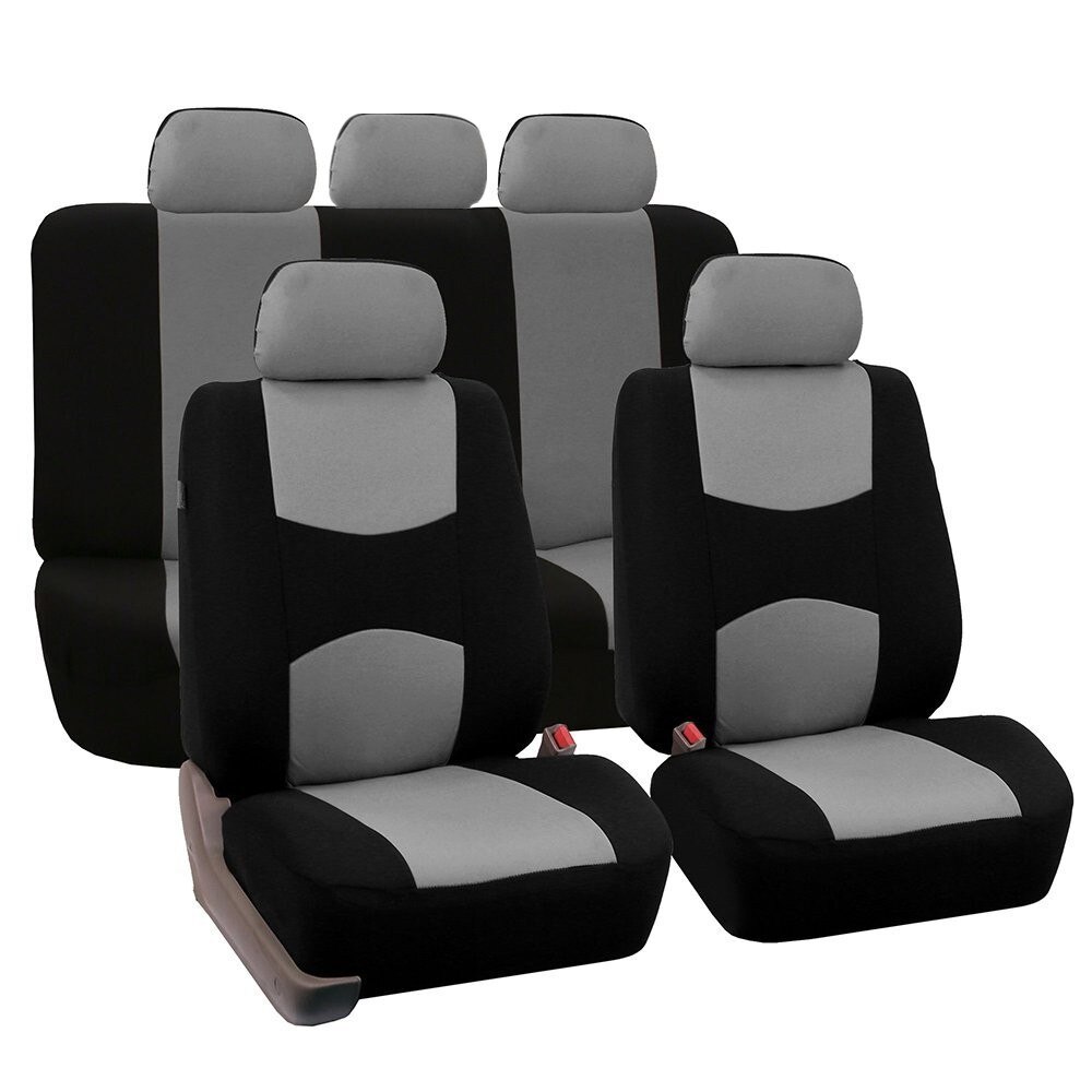 Juego completo de fundas para autos funda asientos automovil de automóviles para fundas de protección de asientos fundas para asientos de vehículos Accesorios universales para automóviles de automóviles: gray