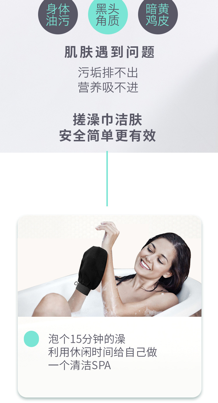 1Pc Marokkaanse Hammam Exfoliërende Mitt Kessa Scrub Handschoen Voorbereiding Duurzaam Douche Scrub Handschoenen Body Facial Tan Massage Mitt