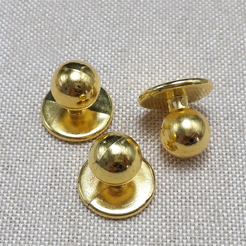 20 Stks/partij 11.5 Mm Plastic Knoppen Restaurant Uniformen Chef Jacket Uniform Pak Knoppen Werkkleding Knop Jurk Accessoires: Gold