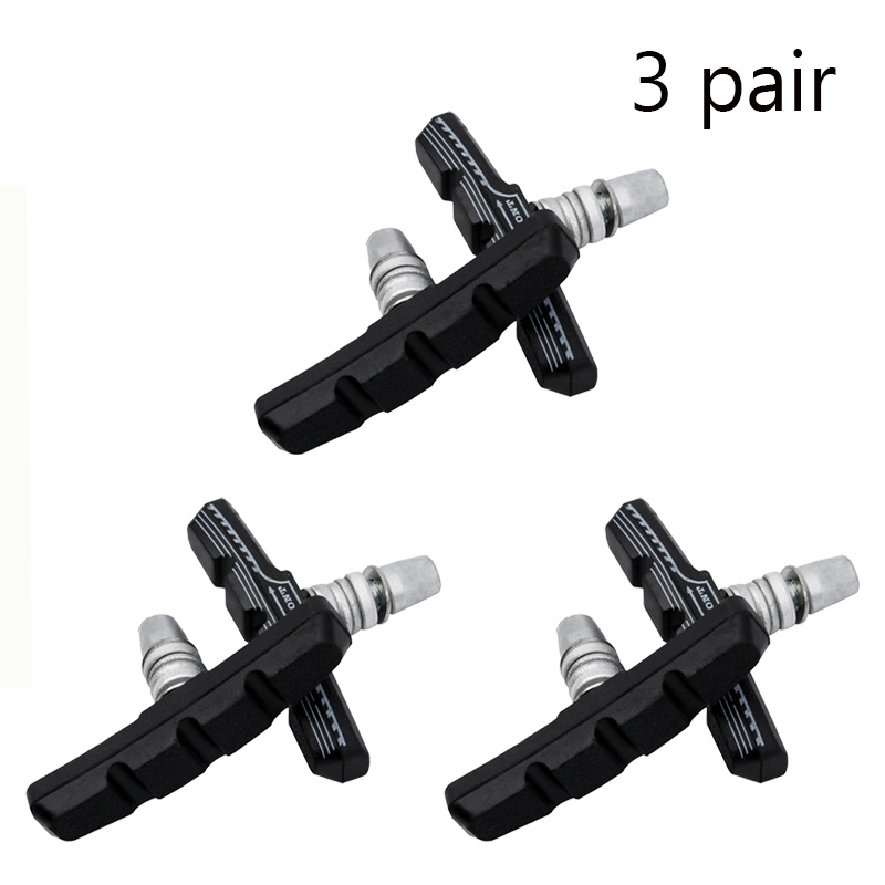 Pastillas de freno en v para bicicleta, accesorios de ciclismo de larga duración, de goma, silenciosas, 75g, 1 a 10 pares: Rojo