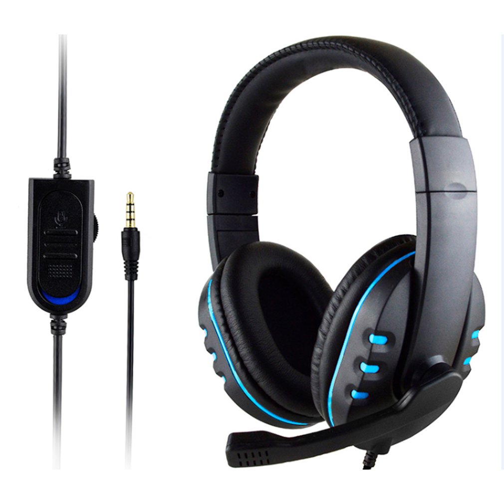Casque d'écoute filaire stéréo avec micro pour PS4 Sony PlayStation 4 / PC