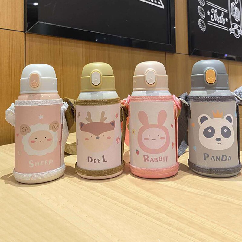 600/400ml enfants dessin animé bouteilles à boire Double couches 316 acier inoxydable Thermos eau enfants isolé tasses Portable maison Sc