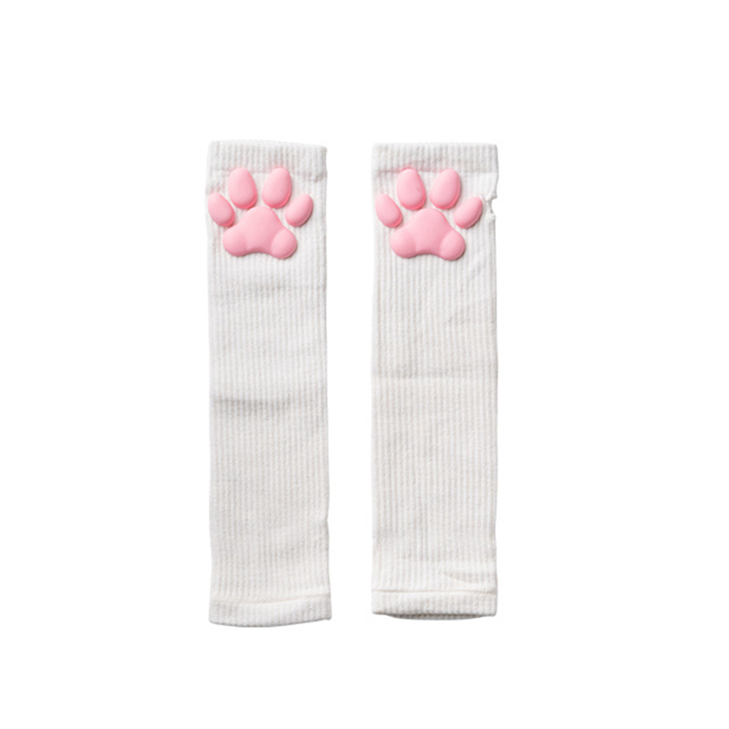 Guantes de silicona 3D con forma de Pata de Gato para mujer, guantes sin dedos, para Cosplay, Navidad y Halloween: 08