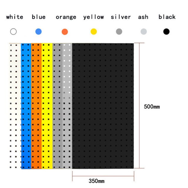1Pc Board Muur Gemonteerde Gat Boord Haak Hardware Tool Opbergrek Toolbox Opknoping Boord Opknoping Boord Tool Opslag haakse Slijper: Black