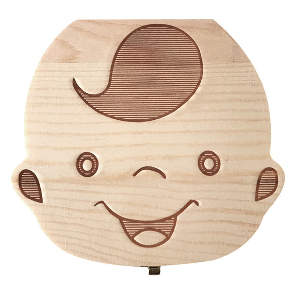 Caja para dientes de leche de madera para bebés y niñas caja para guardar dientes de bebé caja para guardar