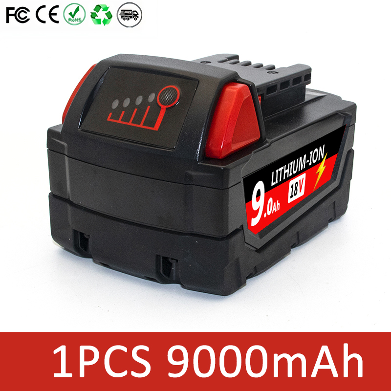 6000mAH/12000mAH For Milwaukee M18 18V Replacement For Milwaukee M18B5 XC Li-ion battery 48-11-1815 2604-20 48-11-1850 charger: PURPLE