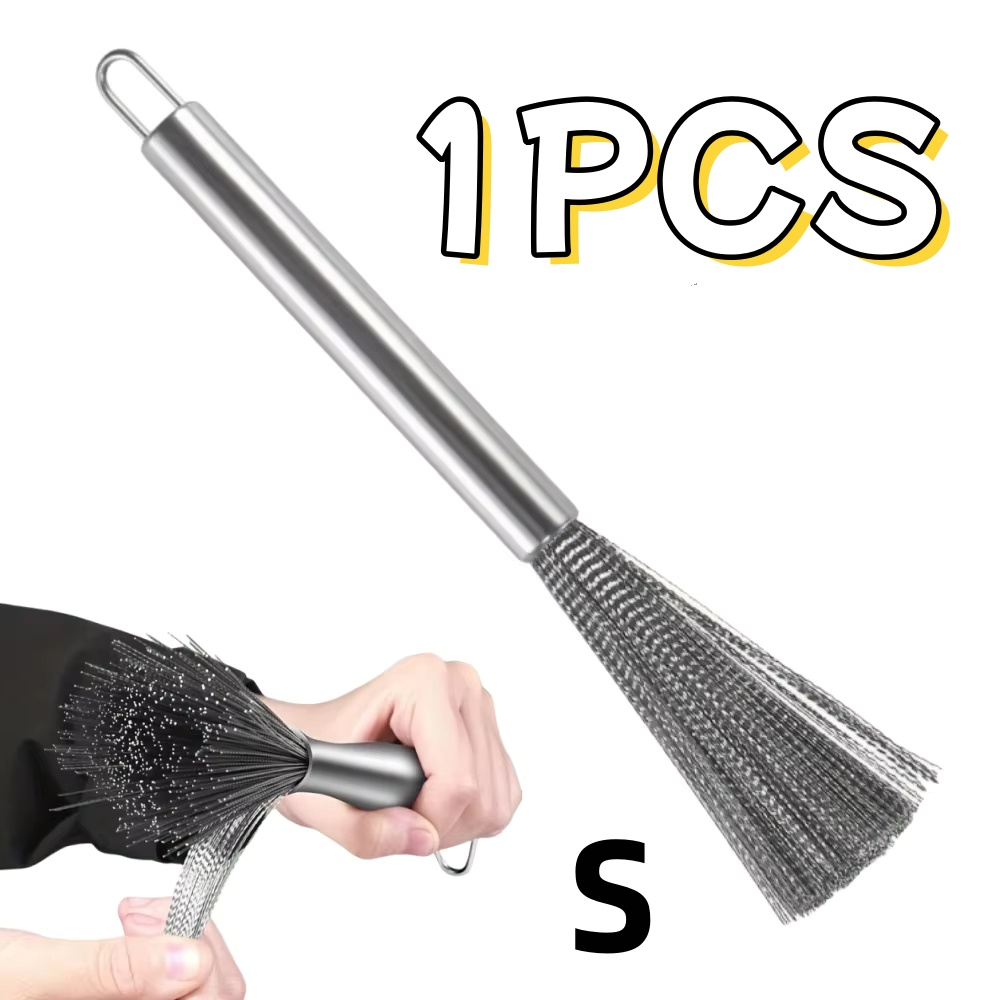 Brosse à Pot en acier inoxydable, brosse de nettoyage multifonctionnelle à Long manche, lavage suspendu pour évier de cuisine, outils d'épurateur, 1-2 pièces: Bleu