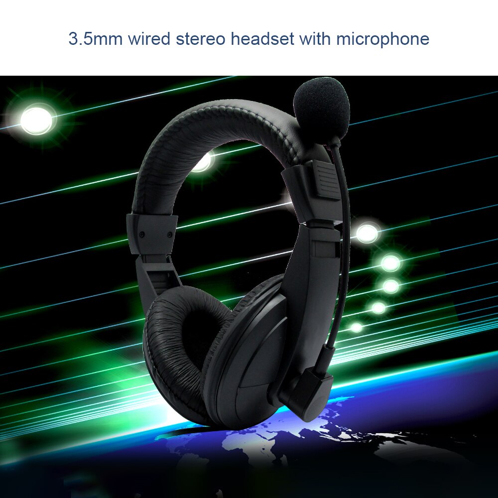 Kebidu Wired Hoofdtelefoon Met Microfoon Verstelbare Over Ear Gaming Headsets Koptelefoon Lage Bass Stereo Voor Pc