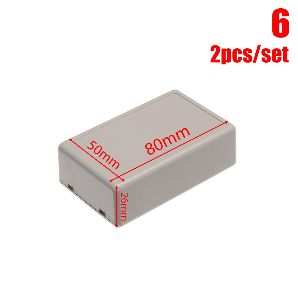 2Pcs ABS Plastic Electronic Project Box Waterproof Cover Project Instrument Case Enclosure Boxes Instrument Parts: 2pcs Style 6