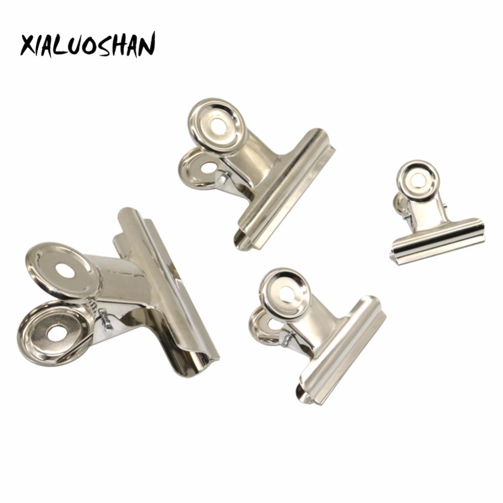 10 st metall sedelklämma silver bulldog klämma rostfritt stål biljett clip brevpapper räkningar metall klämma kontor skolmaterial