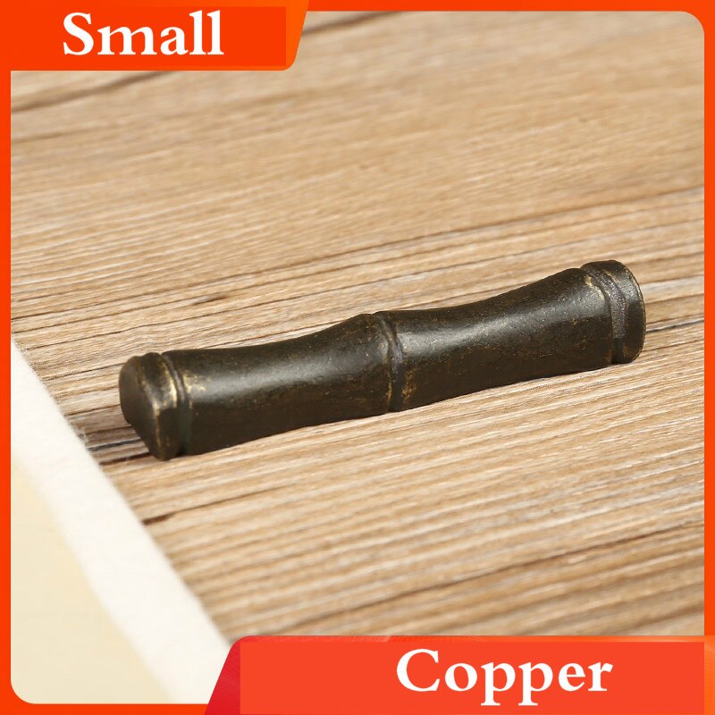 Metalen Paperweights Chinese Kalligrafie Paperweights Klassieke Bamboe Vormige Koperen Presse-papier Draagbare Papier Drukken Prop