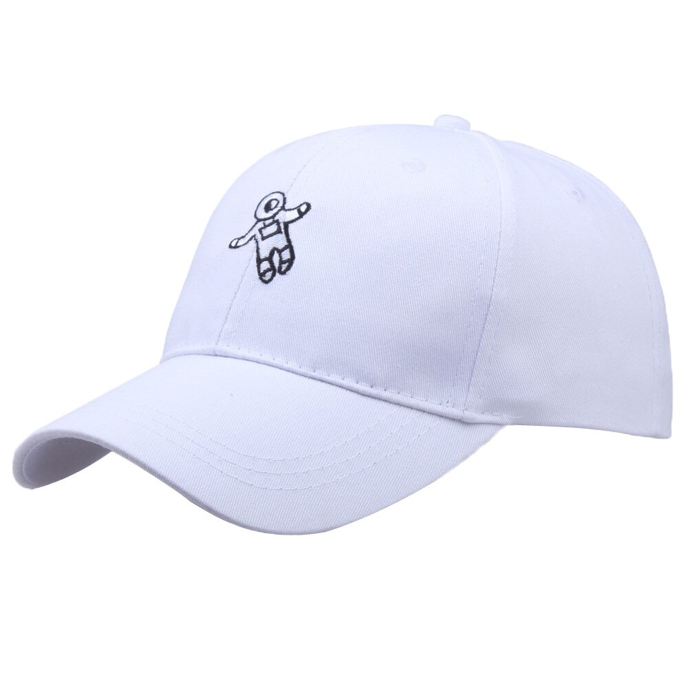 Unisex hat astronaut emberoidery baseball hat kasket  w0315: Hvid