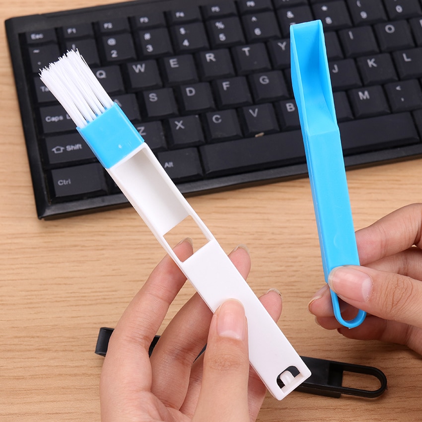 Multipurpose Window Door Computer Keyboard Cleaning Brush Cleaner+Dustpan 2 In 1School Office Desk Set Dust Cleaning Tool