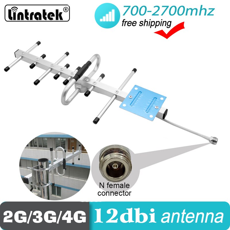 Outdoor Yagi Antenne 698-2700 Mhz 4G Lte 2600 Mhz Telefoon Signaal Antenne N Type Connector 12dBi Externe mobiel Antenne