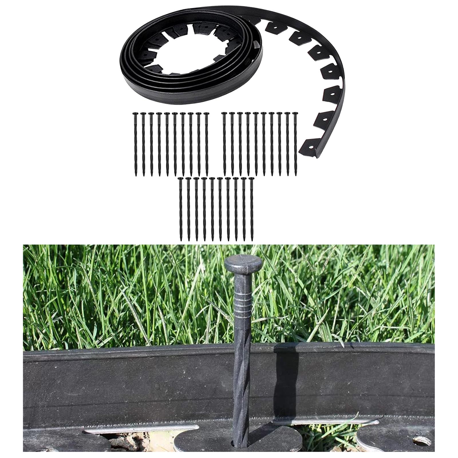 10M Yard Edging Kit Boundaries Landscape Border for Fence Patio Driveway