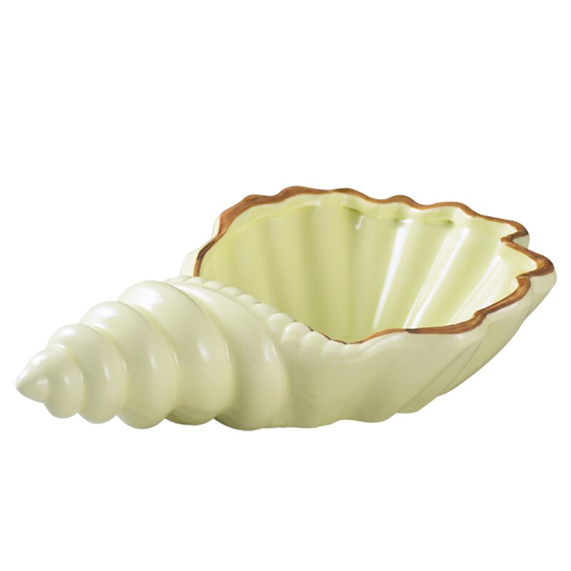 Platos creativos de cerámica con forma de concha blanca para aperitivos, fruta, pastel, caramelo, ensalada, vajilla de porcelana, vajilla de decoración: Caqui