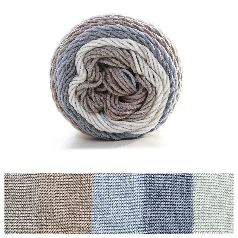 100g 5 Strands Of Rainbow Cotton Handmade DIY Woven Yarn Doll Pillow Blanket Milk Cotton Yarn TJ2190: 5