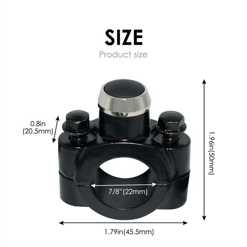 Engine Stop Start Kill Switch Button CNC Billet Headlight Spotlight Flameout Horn 22mm Handle For Motorcycle ATV Dirt Snowmobile